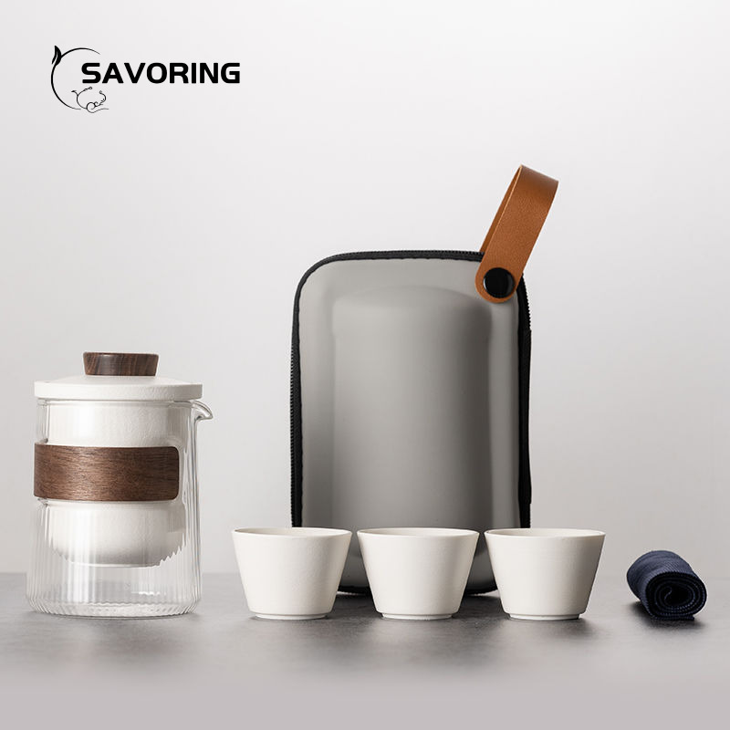 Camping Cooking Utilities - Simple Chinese Ceramic Tea Set 1