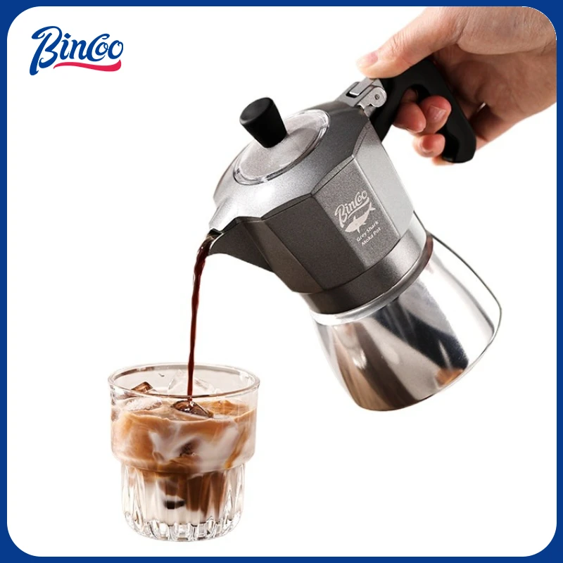 Camping Cooking Utilities - Bincoo 2 Cups Double Valve Moka
