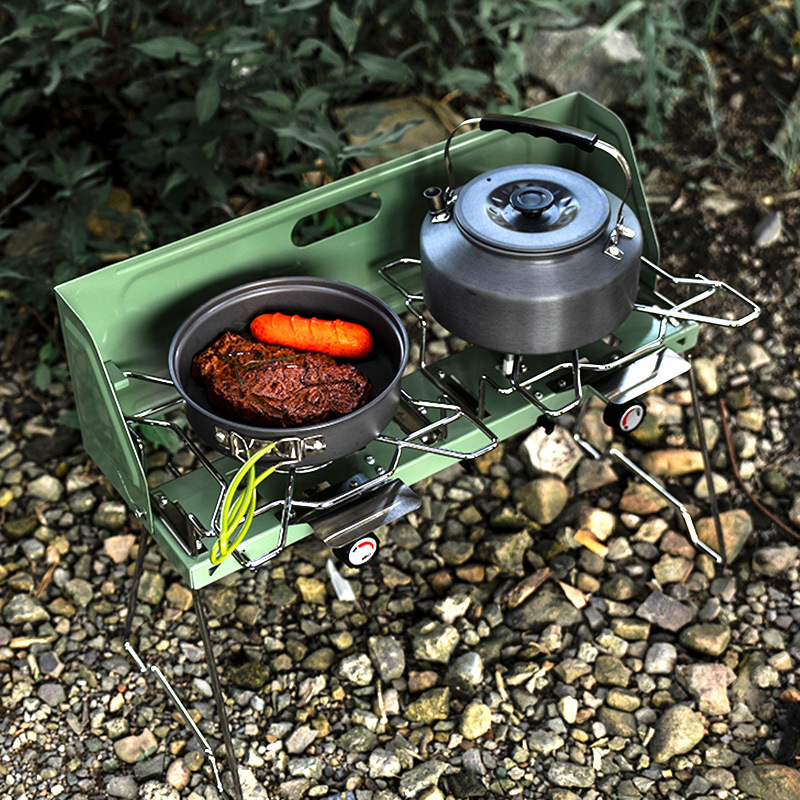 Camping Double Cooking Stove - Portable Gas Stove Outdoor Portable Split-type