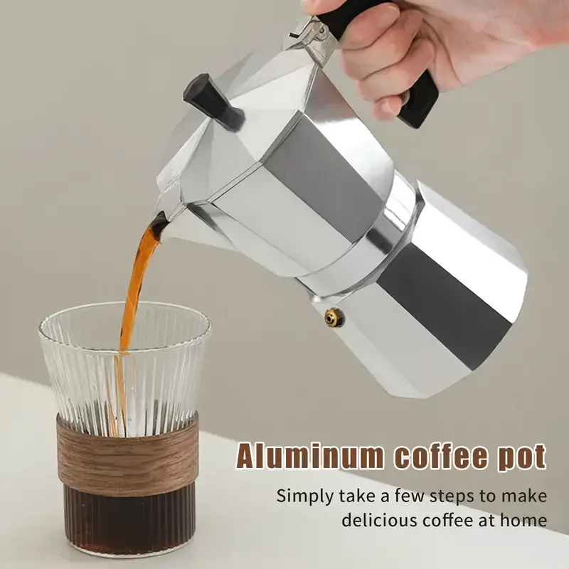 Camping Cooking Utilities - Classic Aluminum Moka Pot 50-300ML Household