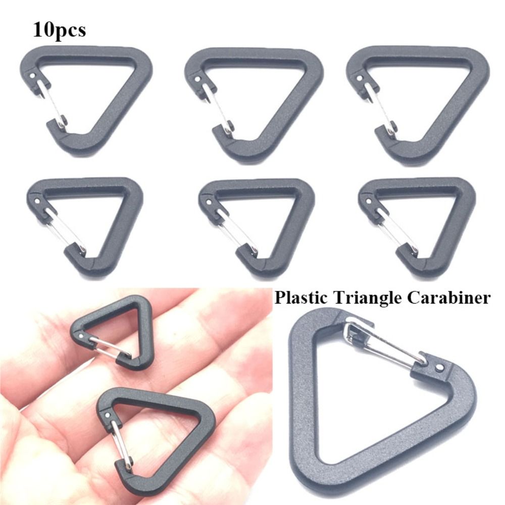 Camping Cooking Can - 10pcs Plastic Triangle Carabiner Outdoor Camping
