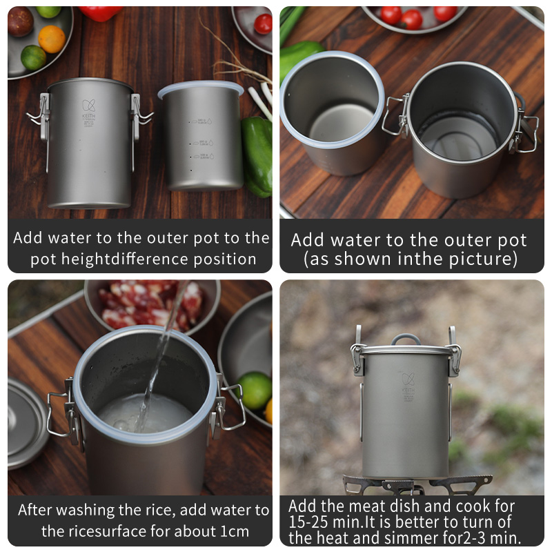 KEITH Pure Titanium Rice Cooke - Camping Cooking Utilities 评论和价格