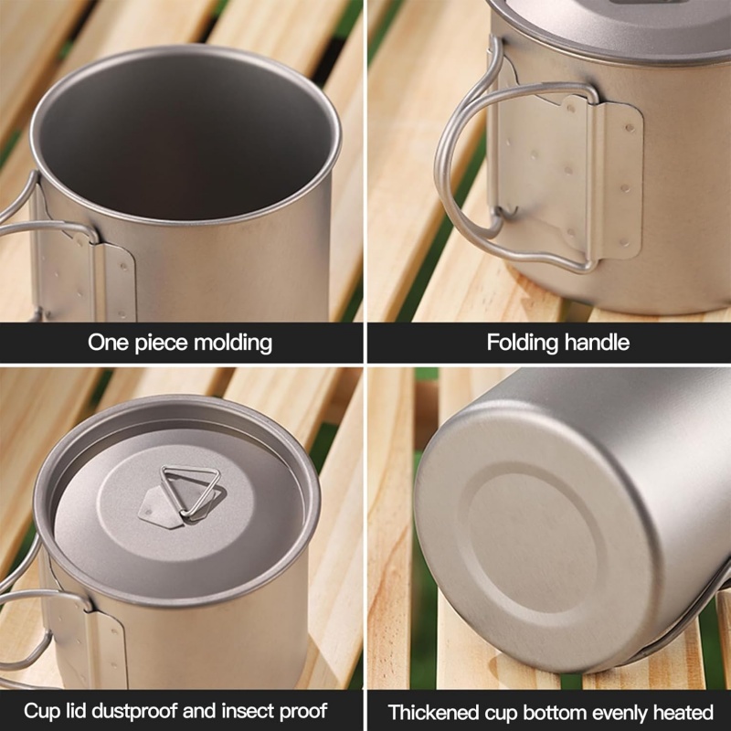 Titanium Camping Mug with Fold - Camping Cooking Roll 评论和价格