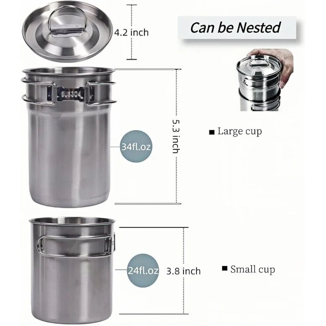 Foldable Camping Cups Mugs Cam - Camping Cooking Roll 评论和价格