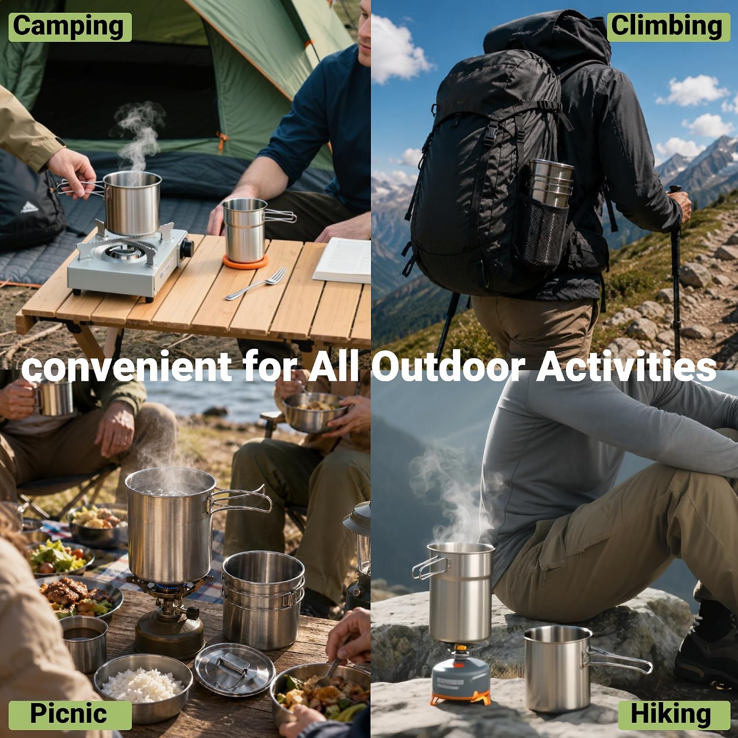 Foldable Camping Cups Mugs Cam - Camping Cooking Roll 评论和价格
