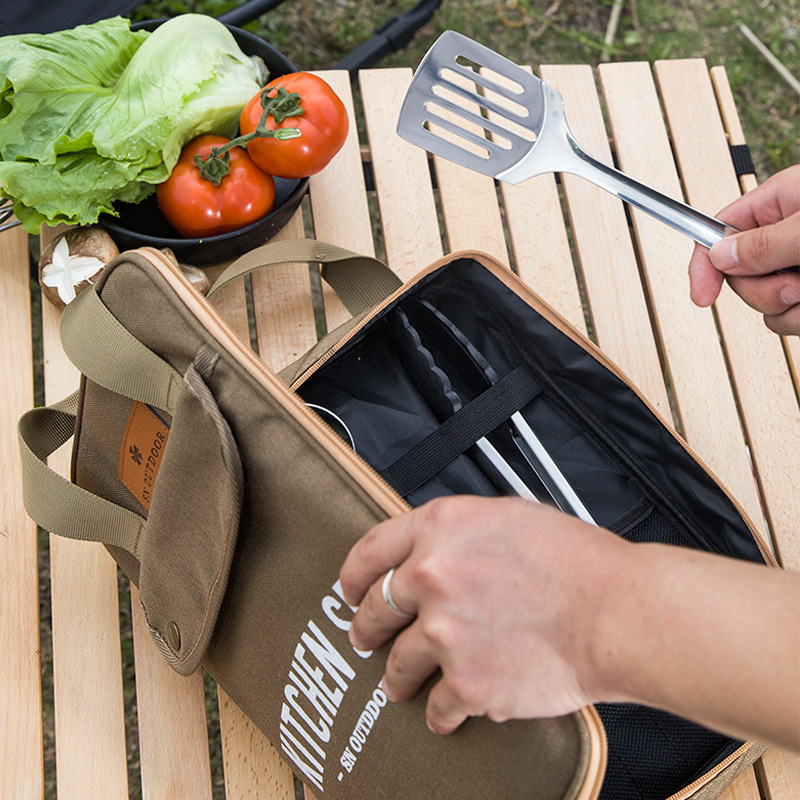 8pcs Camping Kitchen Cookware  - Camping Cooking Roll 评论和价格
