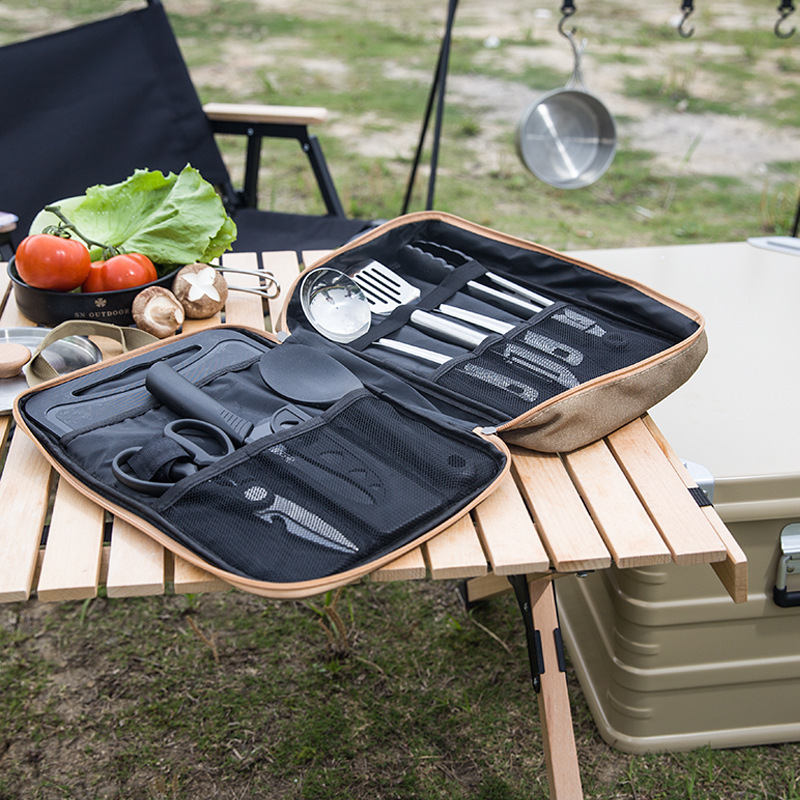8pcs Camping Kitchen Cookware  - Camping Cooking Roll 评论和价格
