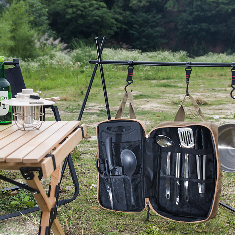 8pcs Camping Kitchen Cookware  - Camping Cooking Roll 评论和价格