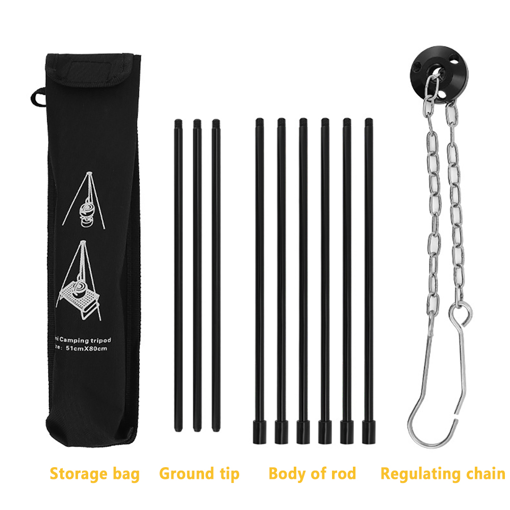 Camping Campfire Tripod for Ha - Camping Cooking Pot Tripod 评论和价格