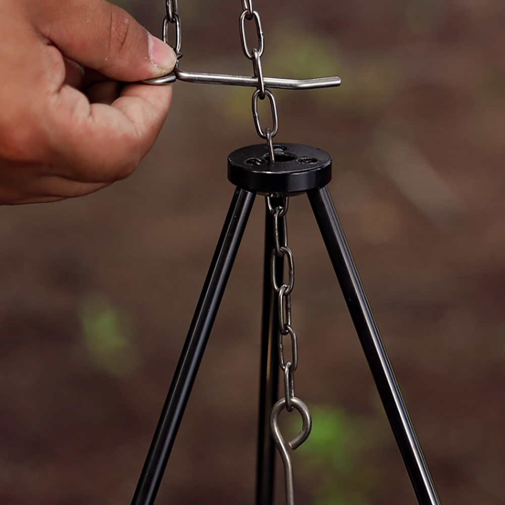 Camping Campfire Tripod for Ha - Camping Cooking Pot Tripod 评论和价格
