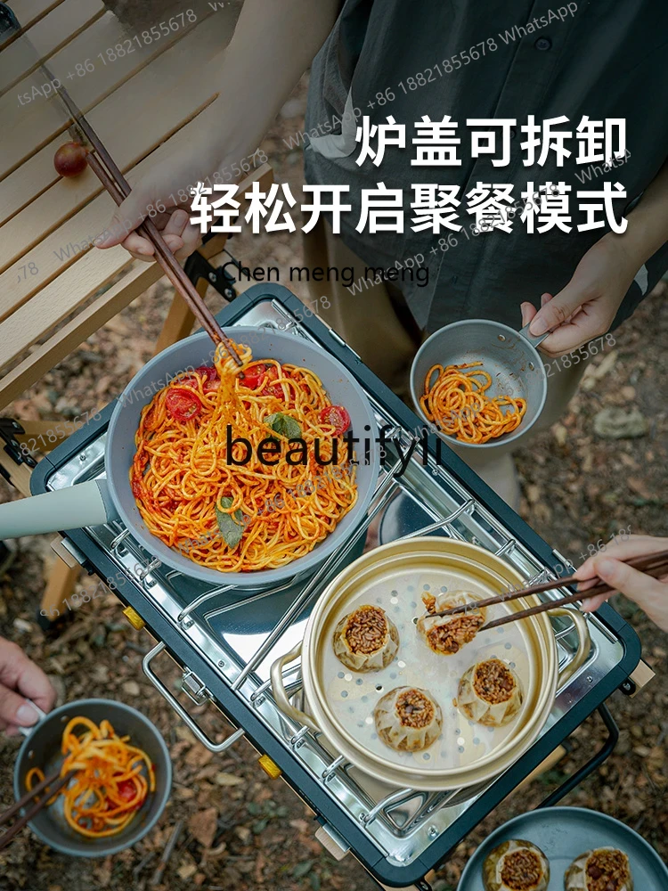 Z189 Double Head Gas Grill Coo - Camping Double Cooking Stove 评论和价格