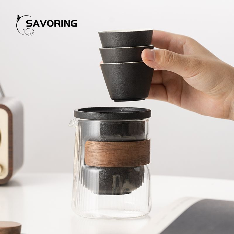 Simple Chinese Ceramic Tea Set - Camping Cooking Utilities 评论和价格