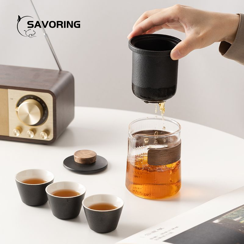 Simple Chinese Ceramic Tea Set - Camping Cooking Utilities 评论和价格