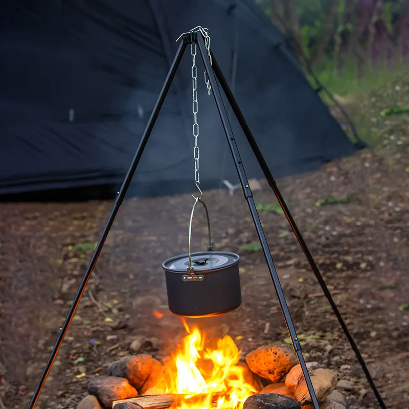 1Pc Outdoor Bonfire Tripod Cam - Camping Cooking Pot Tripod 评论和价格