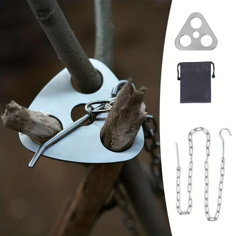 Outdoor BBQ Tripod Portable De - Camping Cooking Pot Tripod 评论和价格