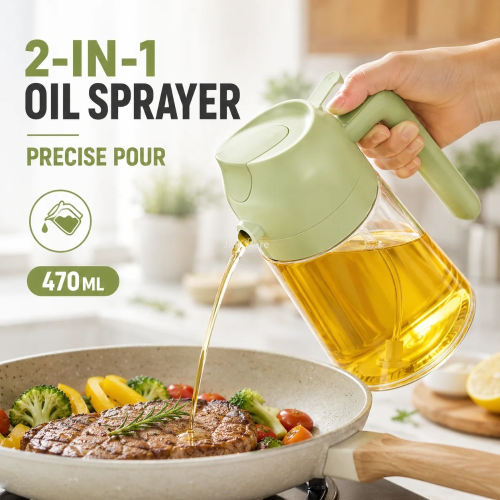 2 in 1 Olive Oil Sprayer Dispe - Camping With Cooking 评论和价格