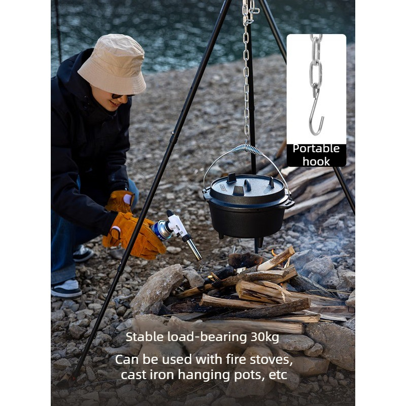 Aluminum Alloy Hanging Pot Bra - Camping Cooking Pot Tripod 评论和价格