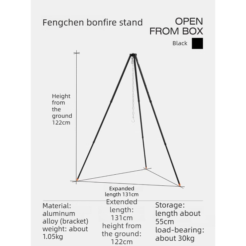 Aluminum Alloy Hanging Pot Bra - Camping Cooking Pot Tripod 评论和价格