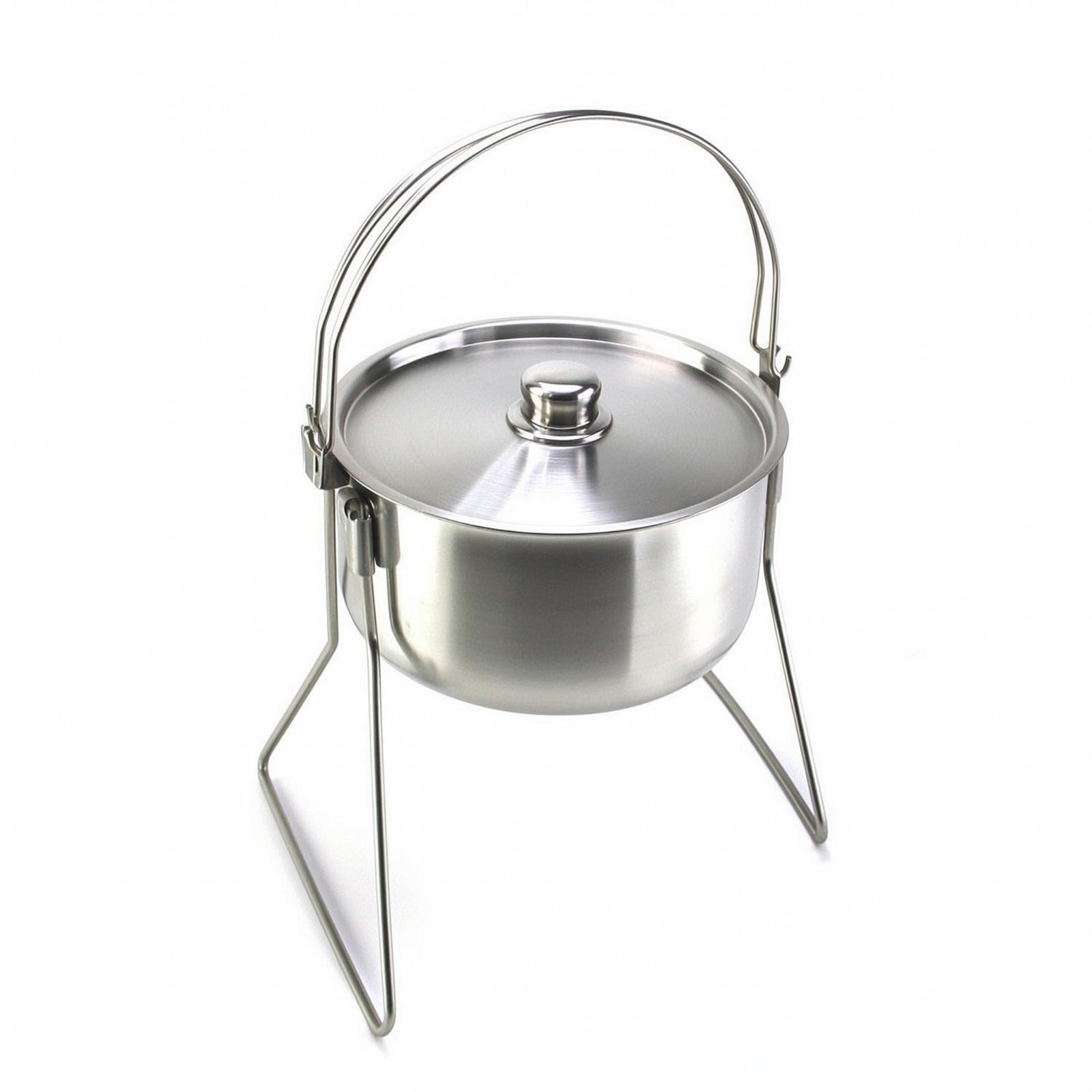 Pot with Tripod Frame Stainles - Camping Cooking Pot Tripod 评论和价格