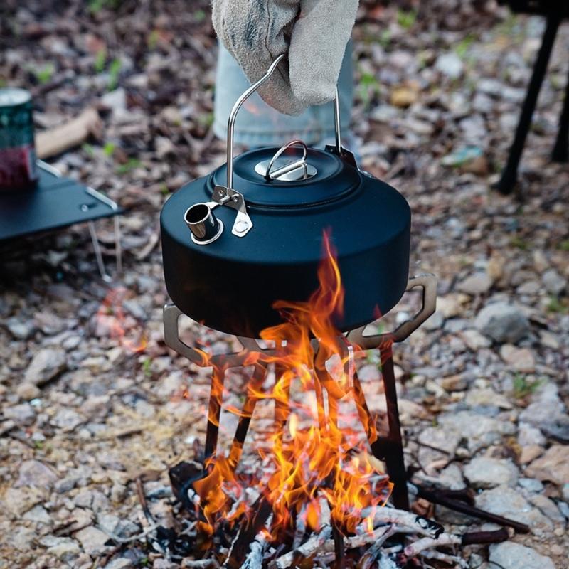55KD Foldable Camp Stove Base  - Camping Cooking Pot Tripod 评论和价格