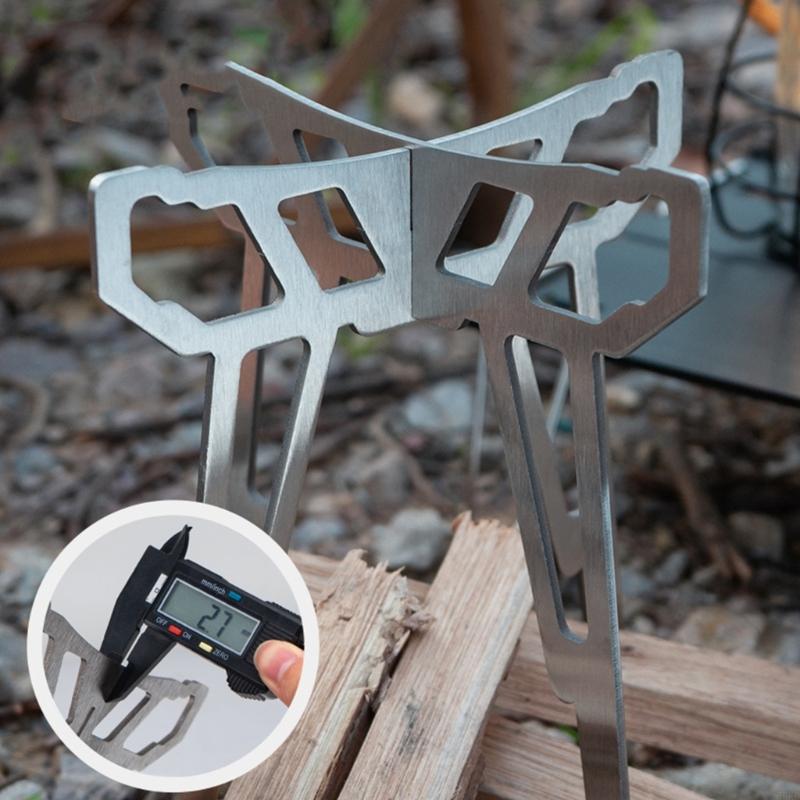 55KD Foldable Camp Stove Base  - Camping Cooking Pot Tripod 评论和价格