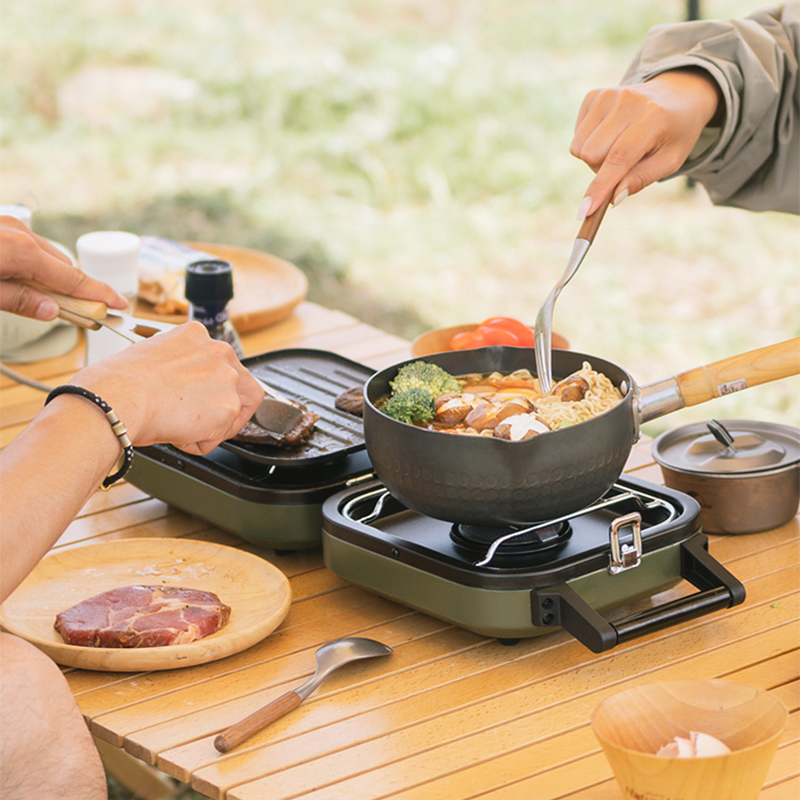 Folding Double Fire Gas Stove  - Camping Double Cooking Stove 评论和价格