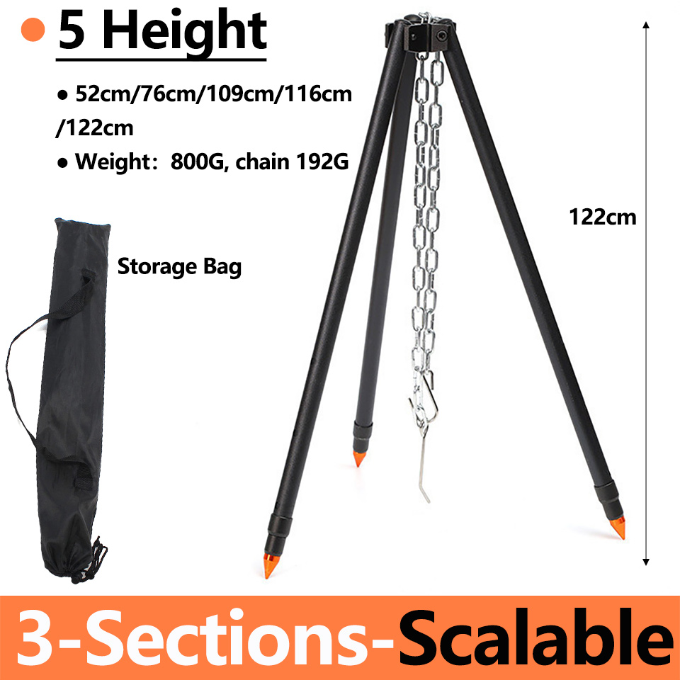 Camping Campfire Tripod for Ha - Camping Cooking Pot Tripod 评论和价格