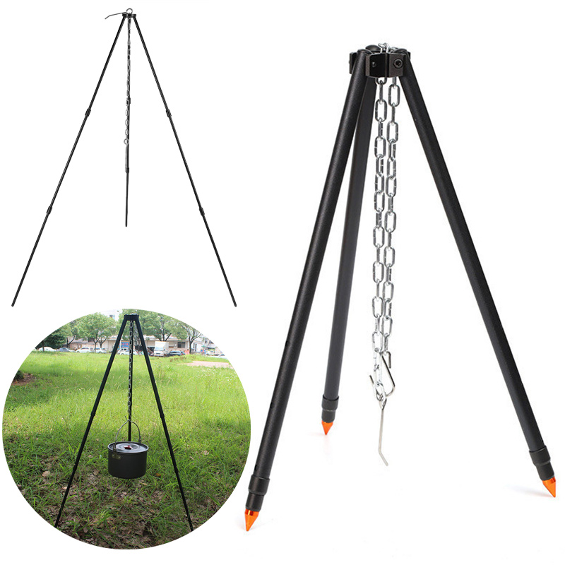 Camping Campfire Tripod for Ha - Camping Cooking Pot Tripod 评论和价格
