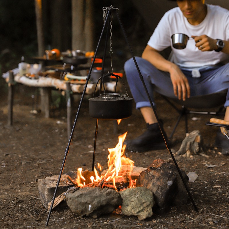 Portable Outdoor Cooking Tripo - Camping Cooking Pot Tripod 评论和价格