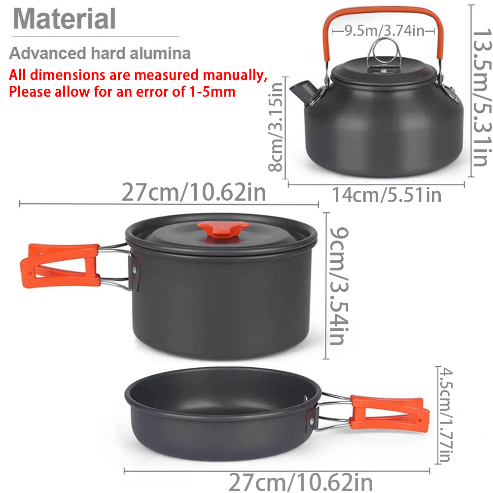 1pcs/1set Camping Cookware Kit - Camping Cooking Roll 评论和价格