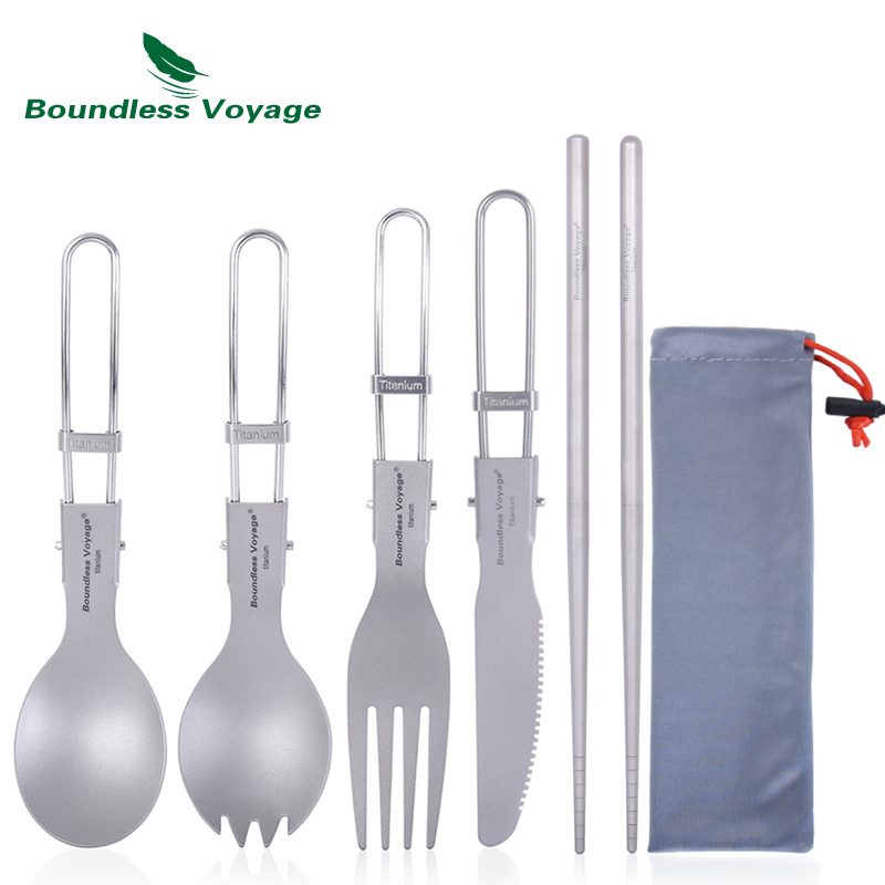 Boundless Voyage Titanium Camp - Camping Cooking Knife Set 评论和价格