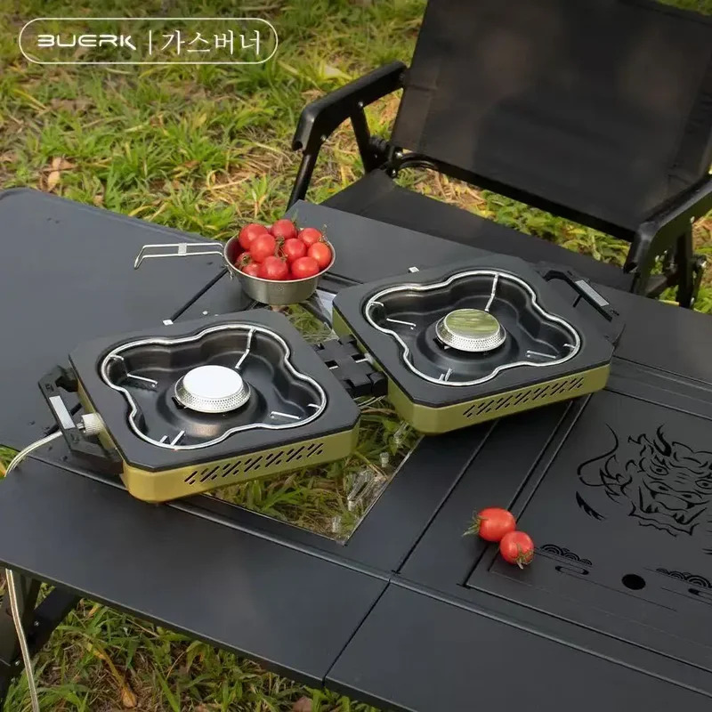 BUERK Camping Stove Double Bur - Camping Double Cooking Stove 评论和价格