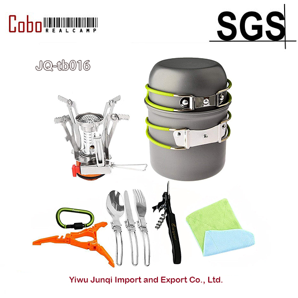 12-17Pcs Camping Cookware Stov - Camping Cooking Pot Tripod 评论和价格