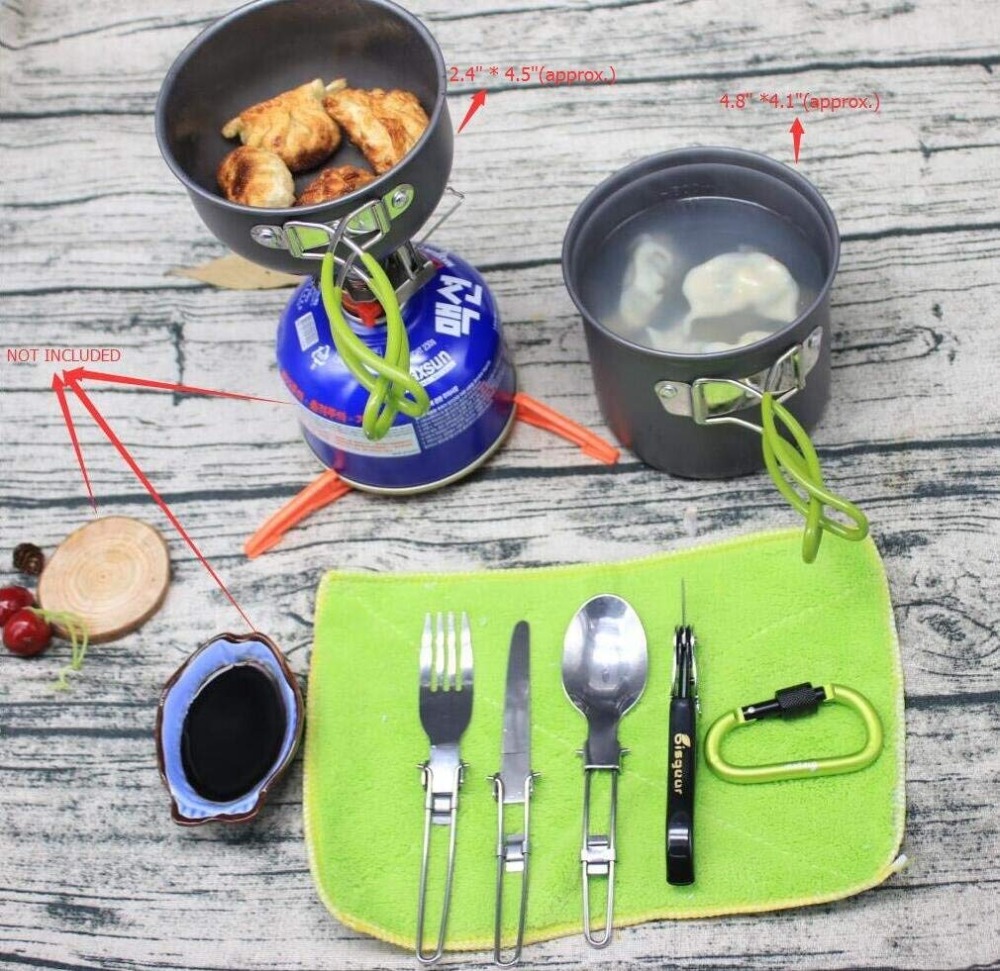 12-17Pcs Camping Cookware Stov - Camping Cooking Pot Tripod 评论和价格