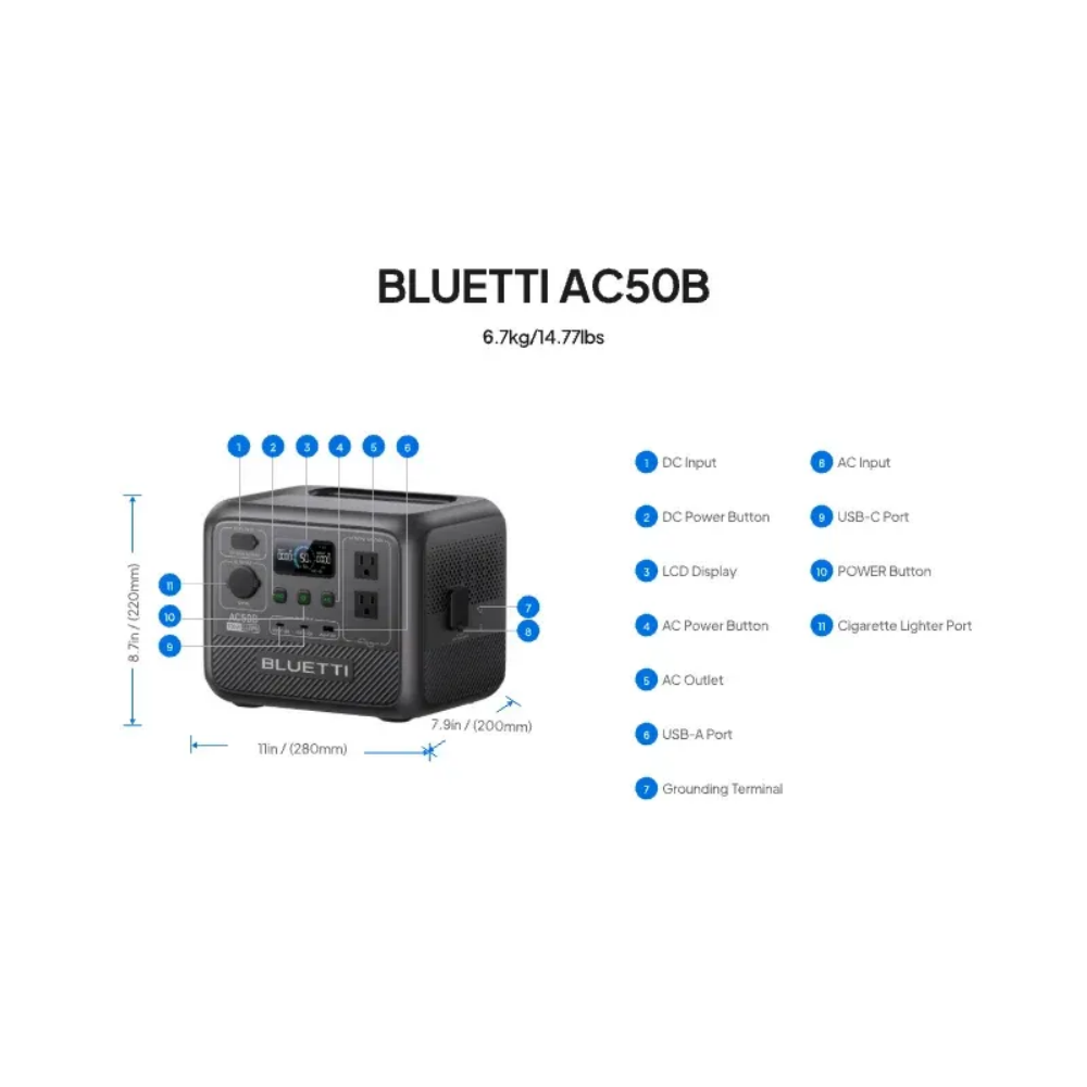 BLUETTI AC50B Portable Power S - Camping Cooking Can 评论和价格