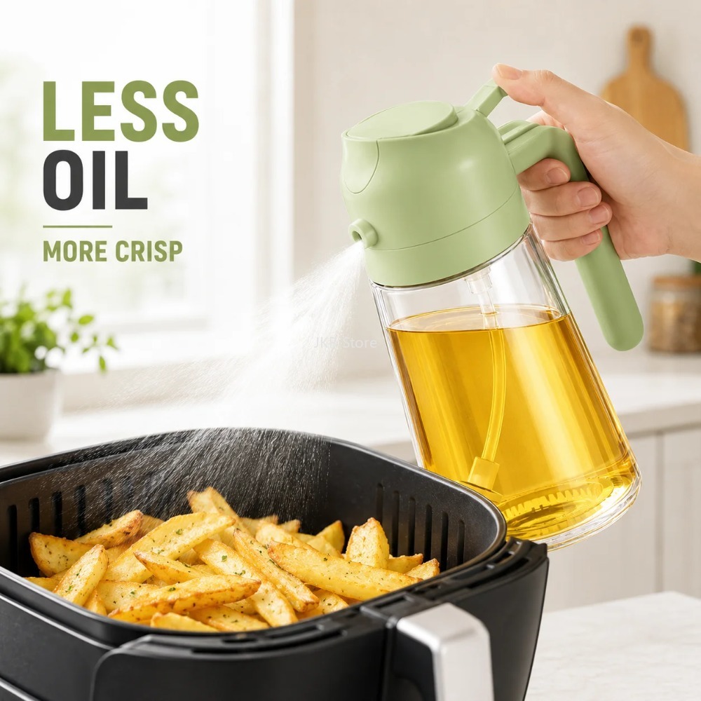 2 in 1 Olive Oil Sprayer Dispe - Camping With Cooking 评论和价格