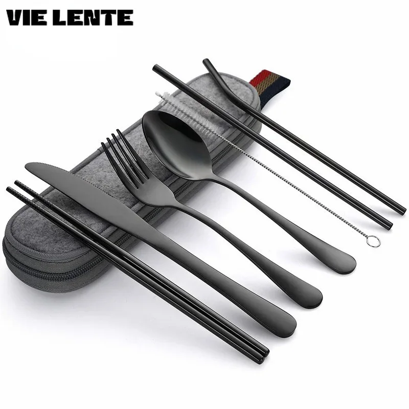 8Pcs/set Tableware Reusable Tr - Camping Cooking Knife Set 评论和价格