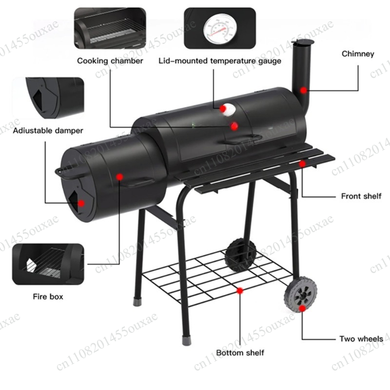 Double Sided Large Charcoal BB - Camping Double Cooking Stove 评论和价格