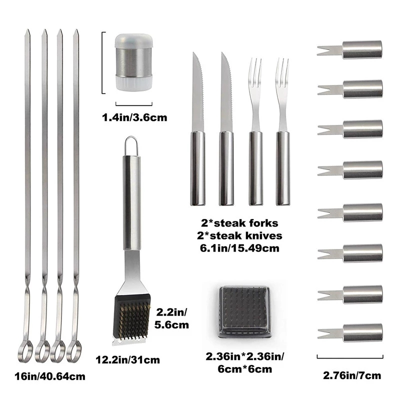 BBQ Tools Set Barbecue Grillin - Camping Cooking All In One 评论和价格