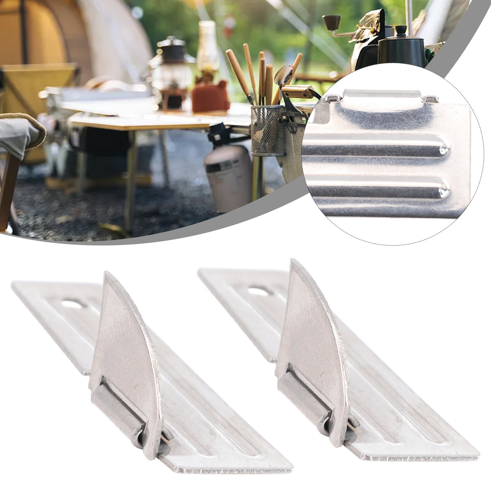 2pcs Stainless Steel Mini Fold - Camping Cooking Utilities 评论和价格