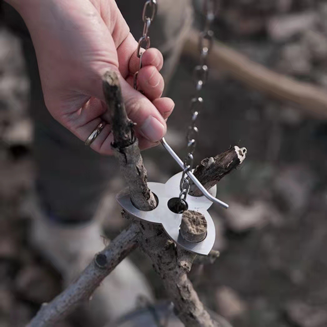 Stainless Steel Camping Tripod - Camping Cooking Pot Tripod 评论和价格