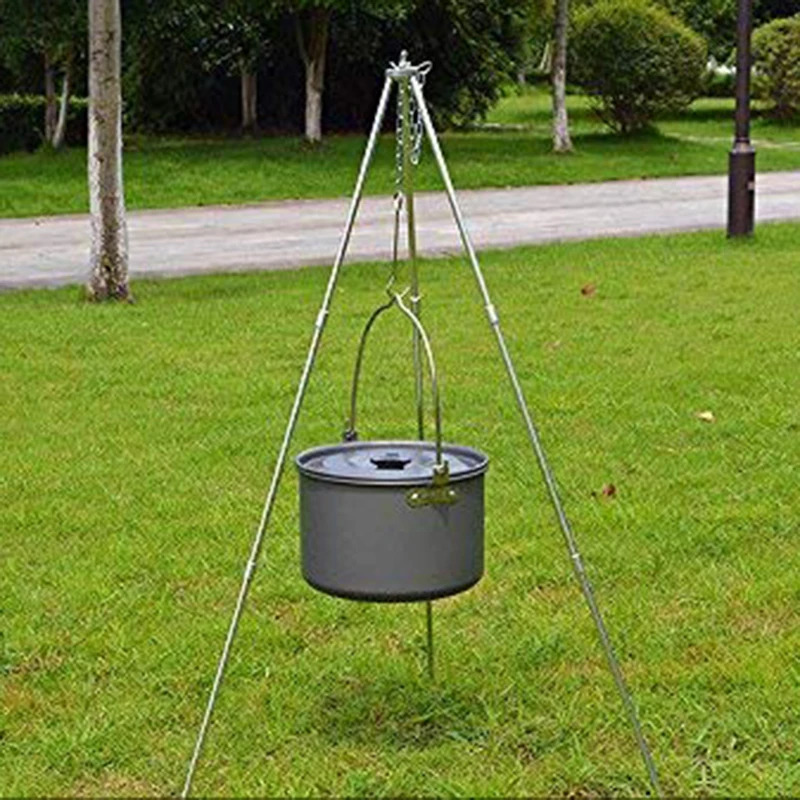 Outdoor Winter Camping Campfir - Camping Cooking Pot Tripod 评论和价格