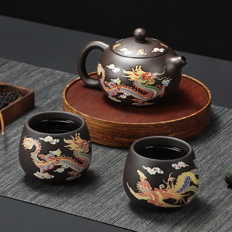135-350ml Dragon Teapot Chines - Camping Cooking Utilities 评论和价格