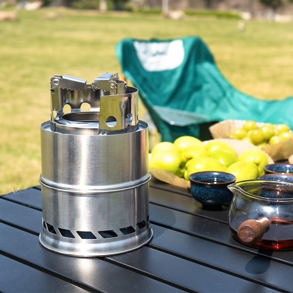 Outdoor Camping Portable Wood  - Camping Double Cooking Stove 评论和价格
