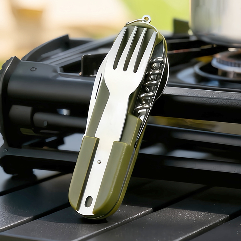 New Stainless Steel 7In1 Campi - Camping Cooking Knife Set 评论和价格