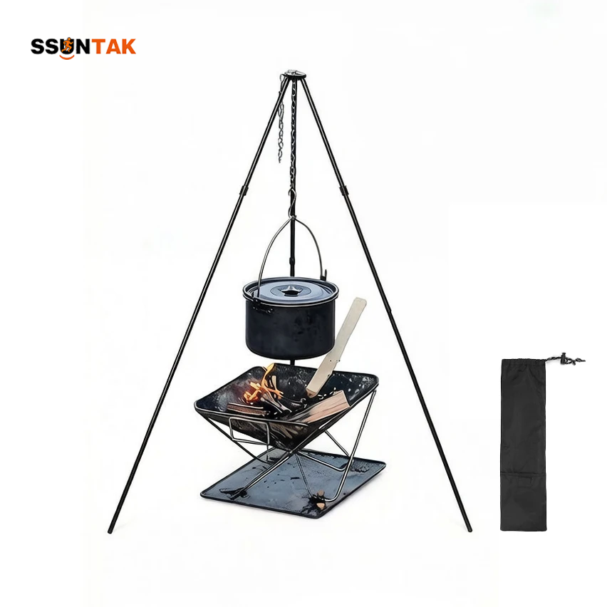 SSUNTAK Portable Detachable Ca - Camping Cooking Pot Tripod 评论和价格