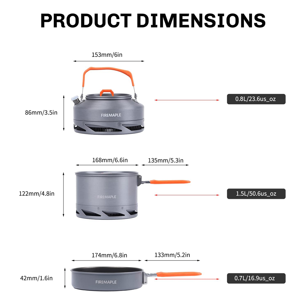 Fire Maple Camping Cookware Ut - Camping Cooking Roll 评论和价格