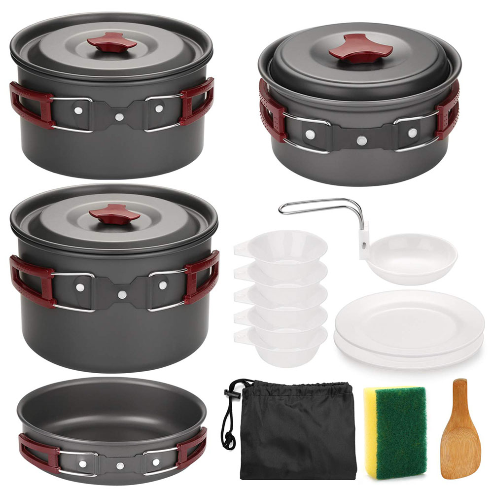 Outdoor Camping Cookware Kit N - Camping Cooking Roll 评论和价格