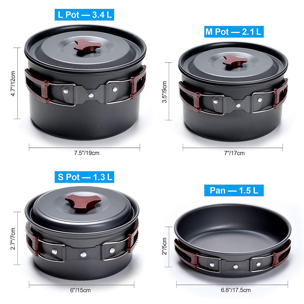 Outdoor Camping Cookware Kit N - Camping Cooking Roll 评论和价格