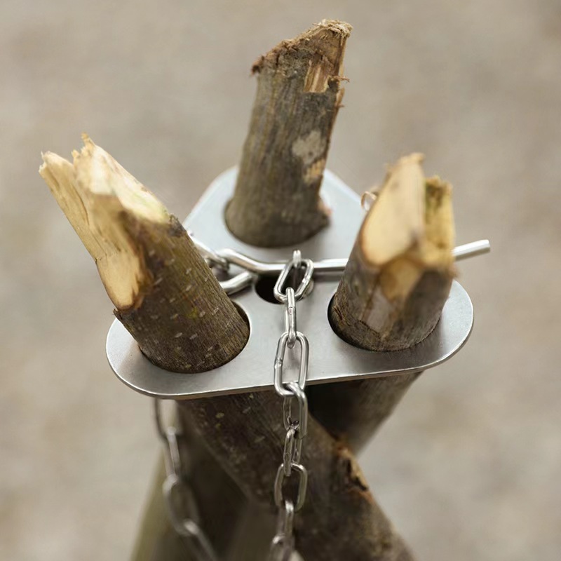 1pc Camping Tripod Iron Materi - Camping Cooking Pot Tripod 评论和价格
